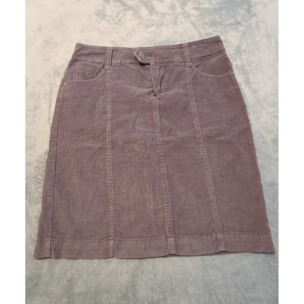 Faded Glory Womens Corduroy Mini Skirt Size 4 brown A-Line Cotton Casual